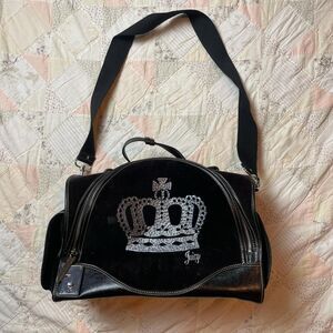 vintage y2k super rare juicy doggy couture velour dog carrier scottie crown